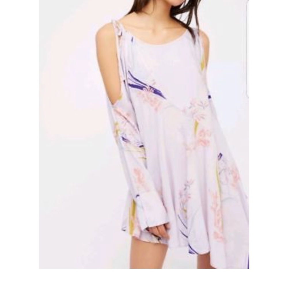 Free People Cold Shoulder Dress lilac